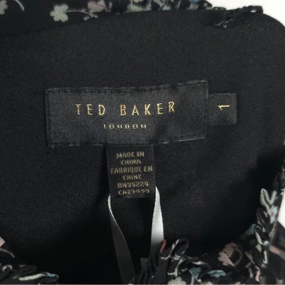NWT TED BAKER LONDON Marcila Hazel High Neck Wide Leg Floral Jumpsuit Sz 1(S) - Picture 8 of 16